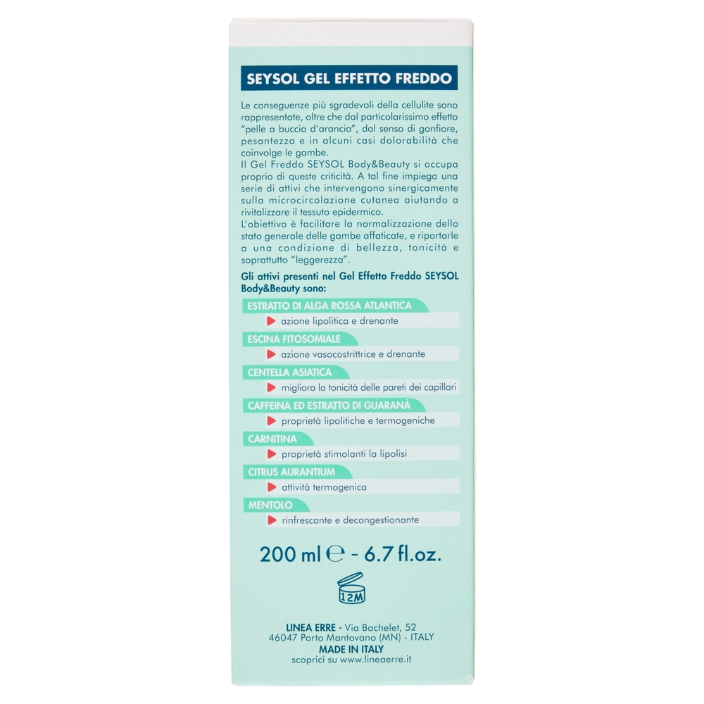 Seysol Body & Beauty Gel Effetto Freddo Contro gli Inestetismi della Cellulite 200ml